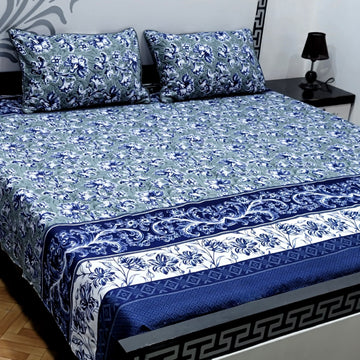 Sherwaan | 3D Crystal cotton single Bed Bedsheets